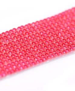 Półperełki samoprzylepne 3mm czerwone