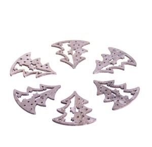 Drewno choinki szare 5/4cm 20szt