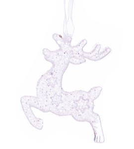 Renifer zawieszka biały 8/7cm