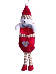 Miś dekoracja zawieszka z kieszonką