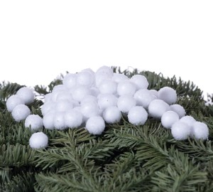 Kulki białe ośnieżone 15mm
