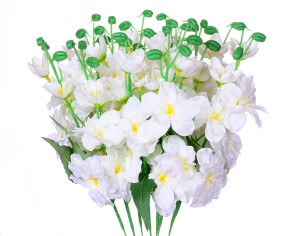 Ostróżka biała gałązka 42cm 12 SZTUK